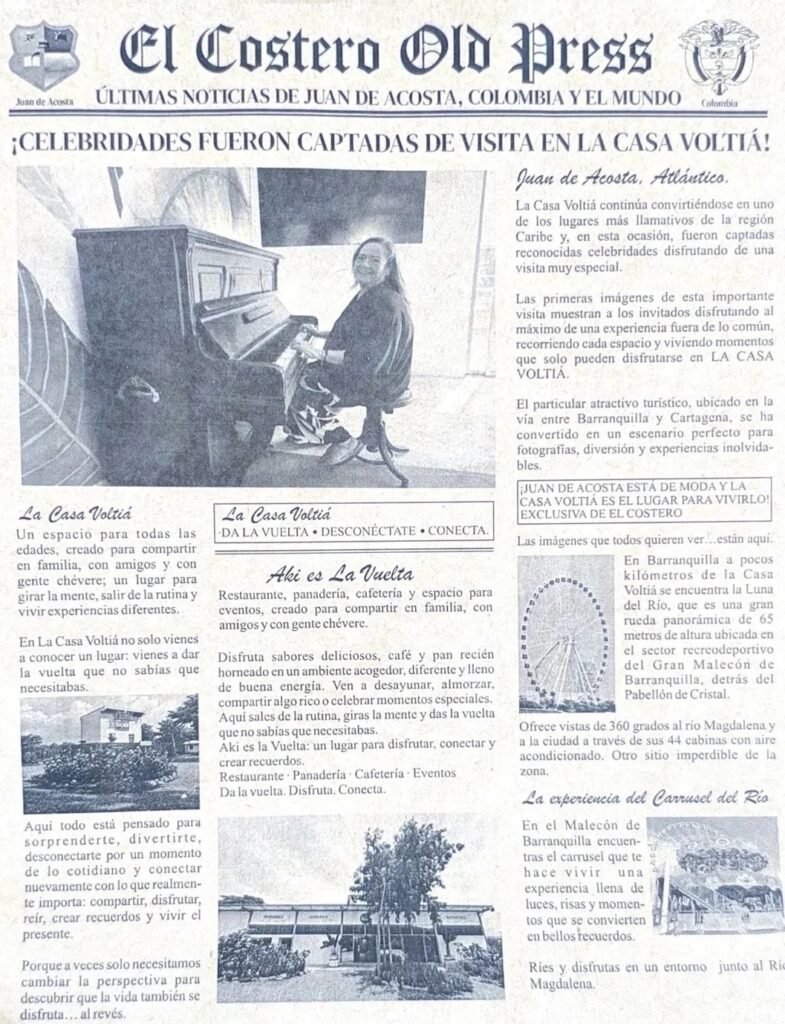 Periódico de recuerdo El Costero Old Press en La Casa Voltiá